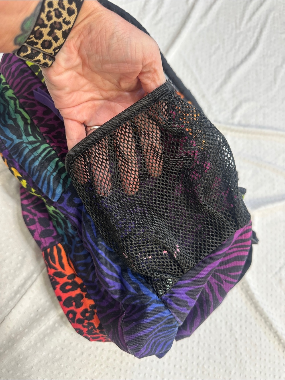 JANSPORT Rainbow Animal Print Large Baackpack - Picture 5 of 10